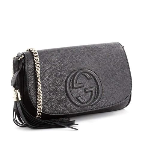 gucci leather flap bag